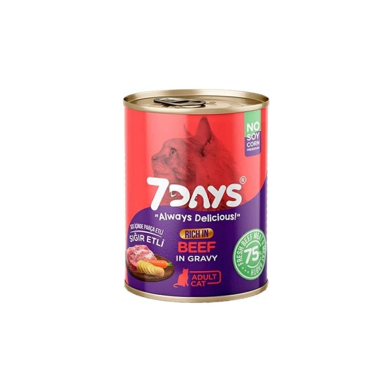 7Days Sığır Etli Yetişkin Kedi Konserve 415 gr