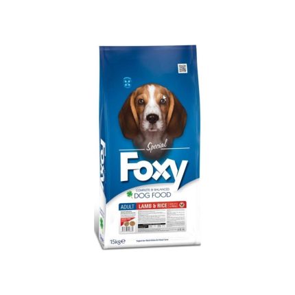 Foxy Yetişkin Köpek Maması Kuzulu ve Pirinçli 15 kg