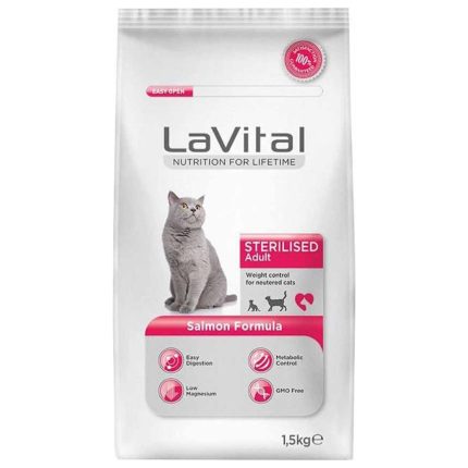 La Vital  Somonlu Kısırlaştırılmış Yetişkin Kedi Maması 1.5 kg