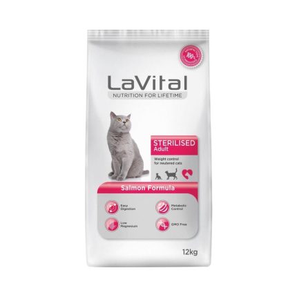La Vital  Sterilised Somonlu Kısırlaştırılmılmış Yetişkin Kedi Maması 12 kg