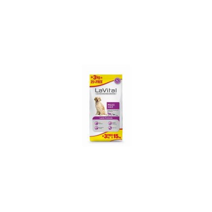 LaVital Maxi Adult Kuzu Etli Yetişkin Köpek Maması 12kg + 3kg HEDİYE!