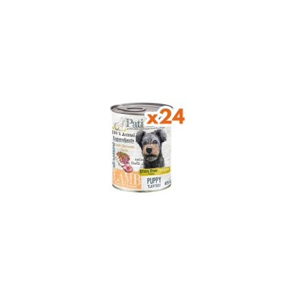 Pati Life 24’Lü Kuzu Etli Konserve Yaş Yavru Köpek Maması 415 Gr