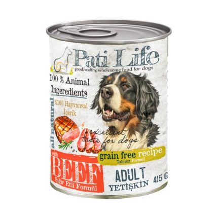 Pati Life 415 gr Yetişkin Sığır Etli Yaş Konserve Köpek Maması 24 ADET