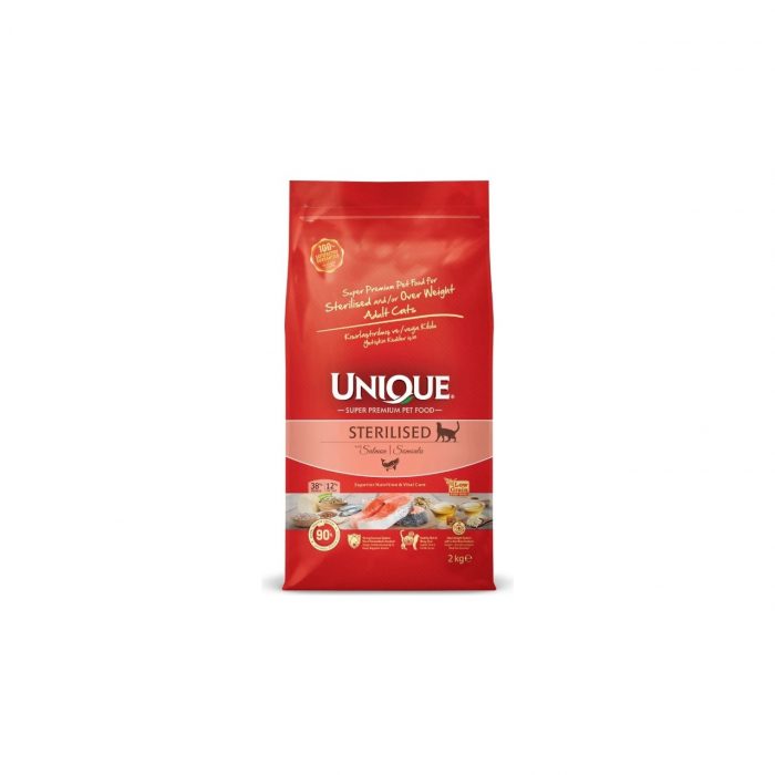 Unique Kısırlaştırılmış Kedi Maması Somonlu 2 kg
